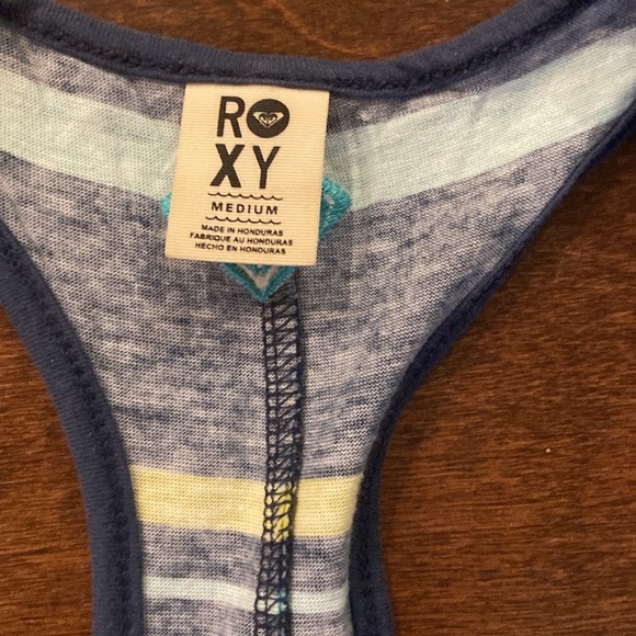 Roxy Blue and Yellow Halter Sundress - Picture 2 of 3